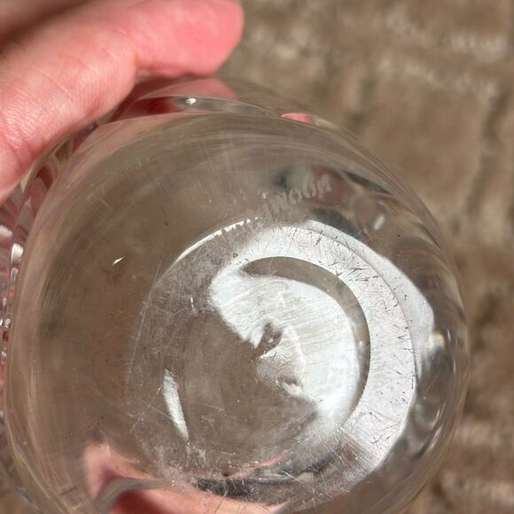 Wedgwood Majesty Pattern 7in Tall Clear Crystal Cut Floral Flower Bud Vase - Picture 6 of 8